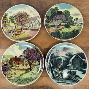 Country Heritage Ltd Ed 1982 Autumn Plate Set Of 4 Spring Summer Autumn Winter